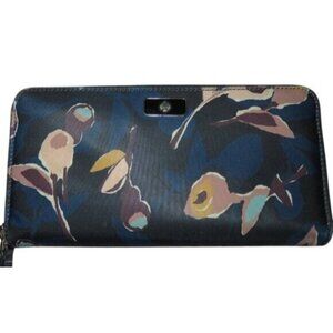 Kate Spade Dawn Paper Rose Limited Pattern Continental Full Zip Long Wallet